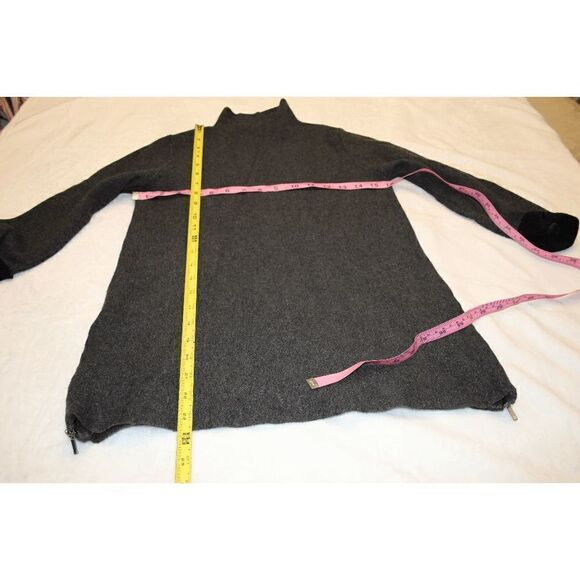 Tahari Dark Gray Mock Neck Sweater - Picture 7 of 9
